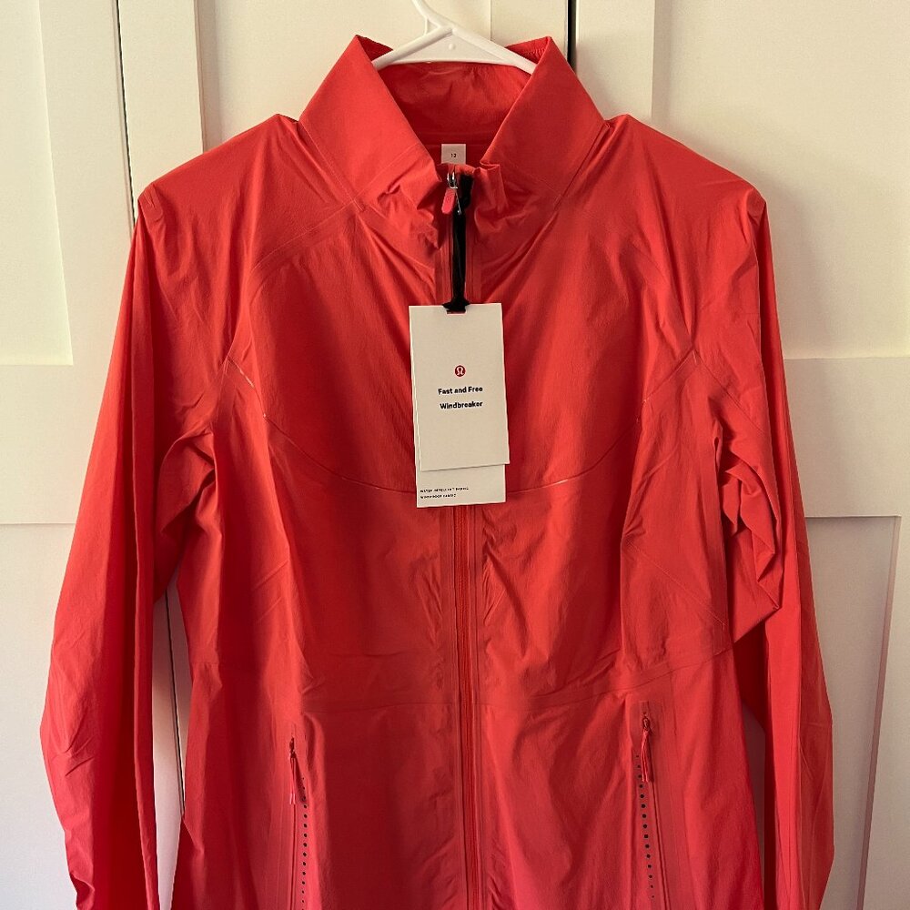 Women's Lululemon Fast and Free Windbreaker, Size 12, Pale Raspberry